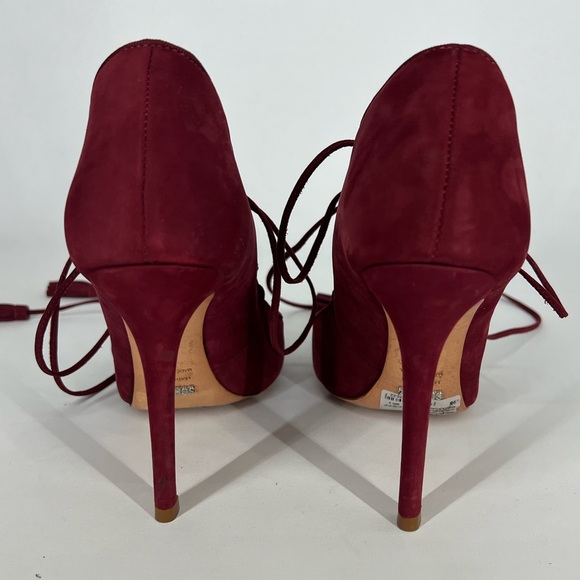 Schutz Red Wine Suede Heel Size  9 - Picture 5 of 7